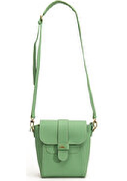 Turuncu Tokalı Deri Şık Kadın Çantası