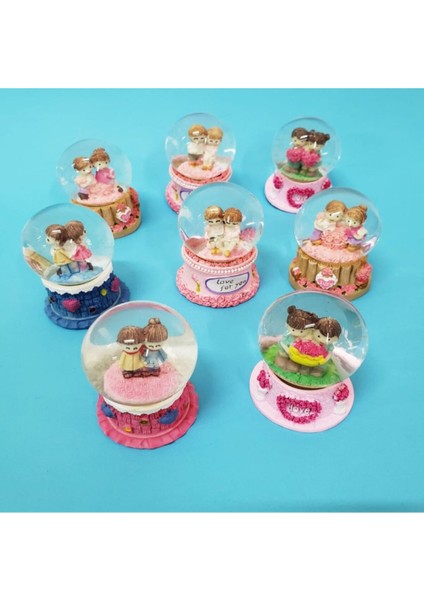 Işıklı Mini Kar Küresi Yılbaşı Sevgililer Günü