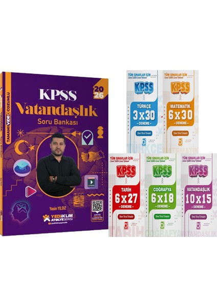 2026 Kpss Atölye Serisi Vatandaşlık Video Çözümlü Soru Bankası - 5 Ders 31 Deneme