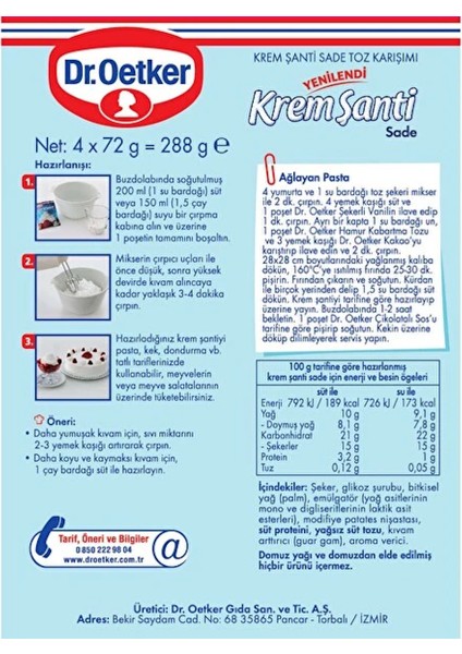 Krem Şanti Eko 288 gr x 2 Adet modelleri