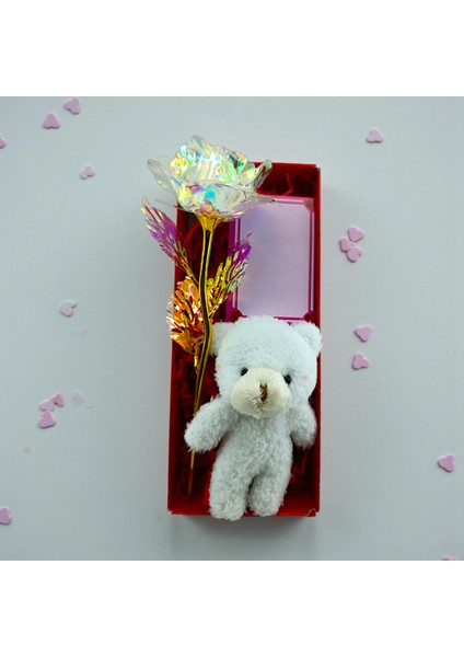 Özür Hediyesi Ayıcık Çiçek Not Kartı