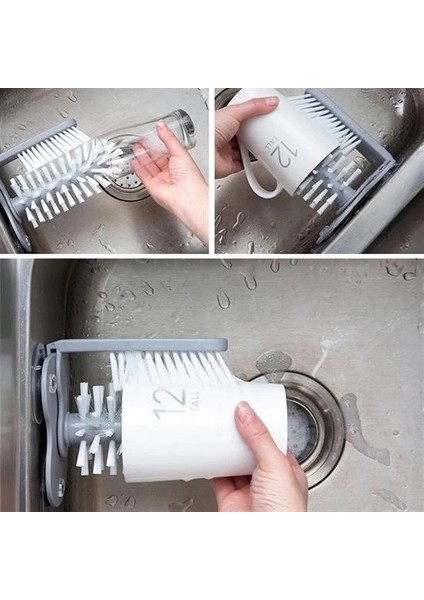 Pratik Kolay Fonksiyonel Vantuzlu Elde Bulaşık Yıkama Fırçası indirimleri