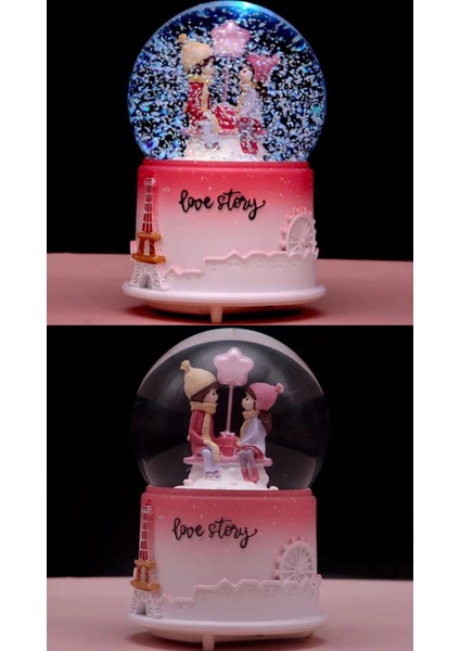 Hediye Kutusu Karışık Gül,kolye Yüzük, Çiçek, Kar Küresi, Peluş, Hediye Kartı, Kalp Kutu