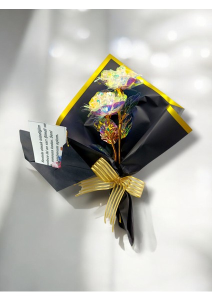 Hediye Paketli Gül Sevgililer Anneler Özel Gün Notlu Mesajlı Sevgi