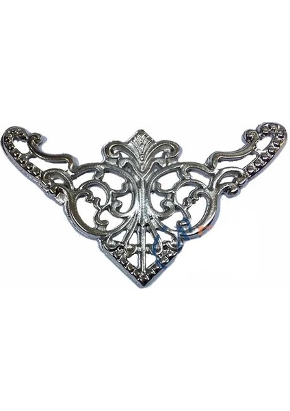 Dekoratif Köşe Süsü, Köşelik - Büyük, 31X55MM, Nikel, 100 Adet