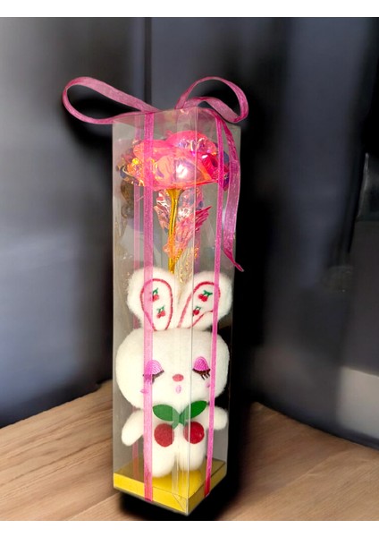 Beyaz Hediye Seti Sevgiliye Sevgililer Günü Hediyesi Sonsuzluk Gülü Asetat Kutu Gold Zemin Kurdale fiyatları