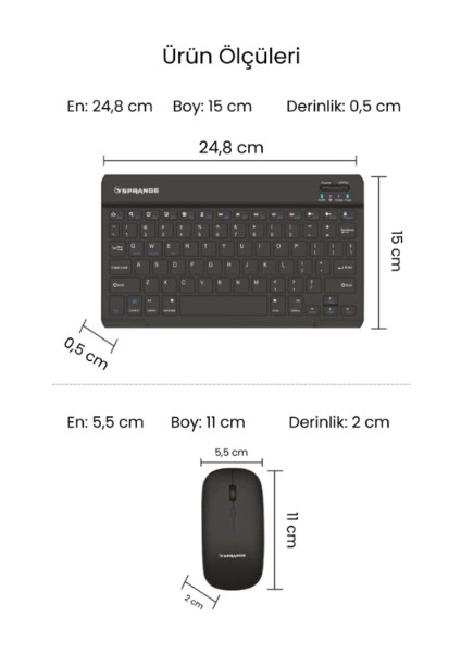 Siyah Kablosuz Klavye ve Mouse Seti indirimleri