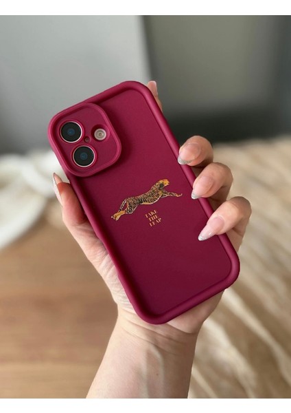 IPHONE 16 Plus Leopar Desenli Bordo Darbe Koruyucu Kılıf fiyatları