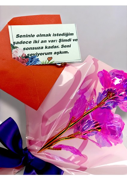 Anneye Hediye Sevgiliye Hediye Toplu Çiçek Buketi Çoklu Hediye 2 Adet Gül Demeti Love Sargılı