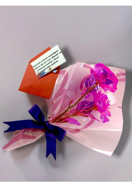 Anneye Hediye Sevgiliye Hediye Toplu Çiçek Buketi Çoklu Hediye 2 Adet Gül Demeti Love Sargılı modelleri