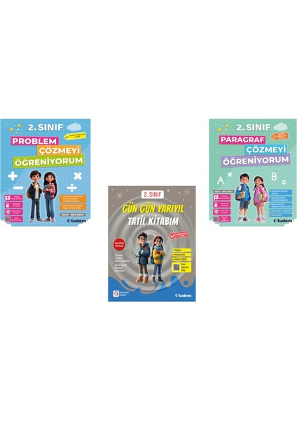 Tudem 2.sınıf Paragraf Çözmeyi Öğr. Problem Çözmeyi Öğr .tatil Kitabı 3lü Set