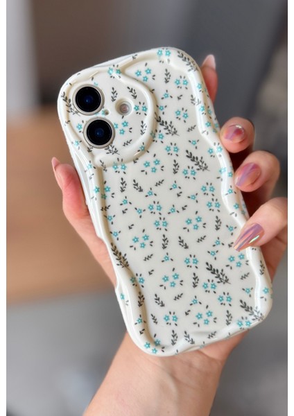 IPHONE 16 Mavi Çiçekli Ekru Kılıf fiyatları