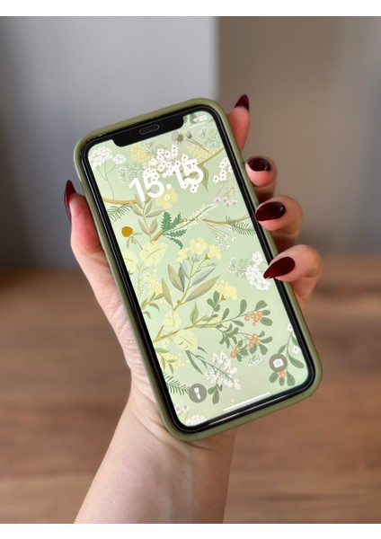 IPHONE 17 Pro Max Haki Çiçekli Kılıf modelleri