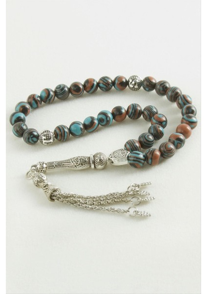 Karadeniz Fırtınası Akik Doğaltaş Tesbih 8 mm