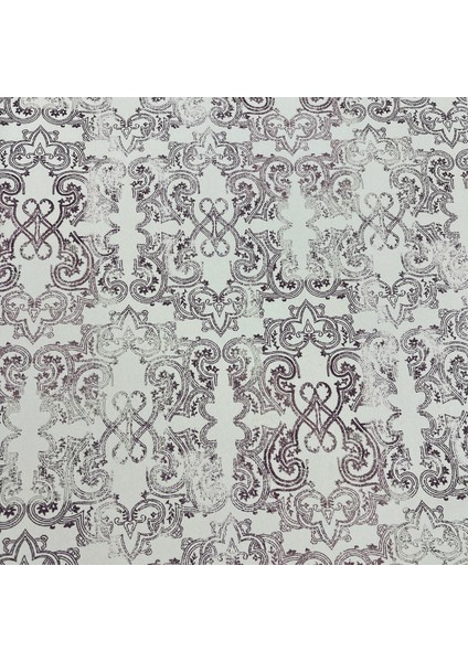 Mor Krem Vintage Eskitme Desen Desen Duvar Kağıdı