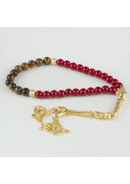 Kaplangözü & Akik Doğaltaş Tesbih 8 mm