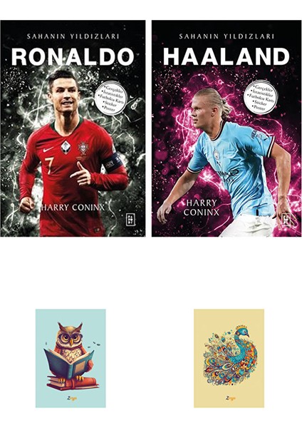 Haaland - Ronaldo - Sahanın Yıldızları - Harry Coninx - Parodi Yayınları - Not Defterli Seti