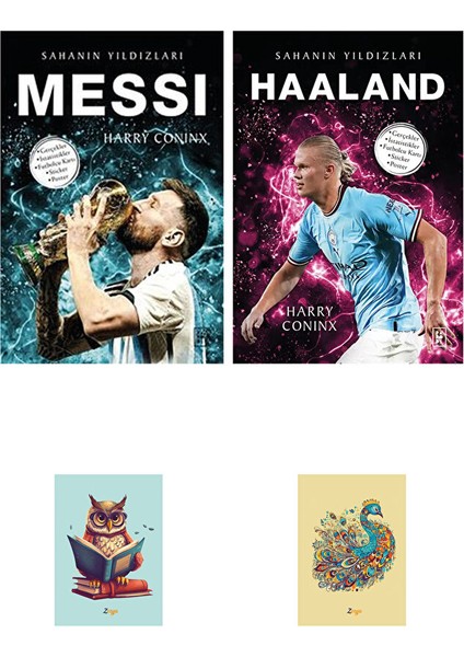 Haaland - Messi - Sahanın Yıldızları - Harry Coninx - Parodi Yayınları - Not Defterli Seti