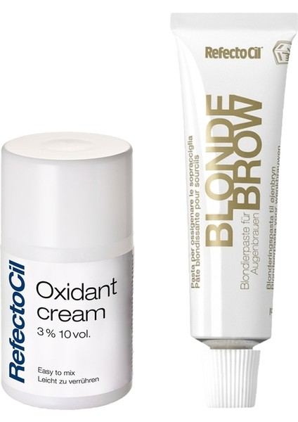 Kaş ve Kirpik Boyası Sarı Blonde Brow 15 ml ve Krem Oksidan 100 ml