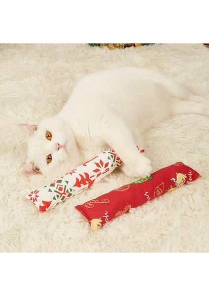 Yılbaşı Konseptli Hışırtılı Bez Kedi Oyuncağı