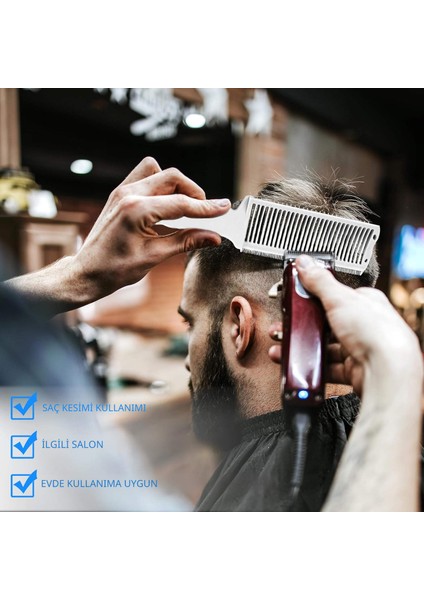 3. Nesil Erkek Saç Kesim Tarağı – Kavisli Geçiş ve Fade Yardımcı Tarak, Gri indirimleri