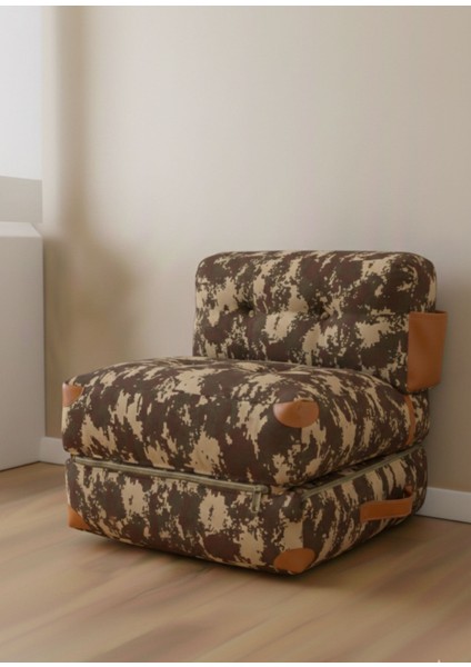 Comfy Yeni Nesil Bohem Tekli Koltuk,sıvı Geçirmez Katlanır Berjer,yer Yatağı,modüler 80X80 |85CM