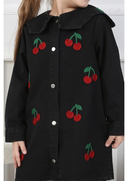 Kız Çocuk Kiraz Işlemeli Elbise fırsatları