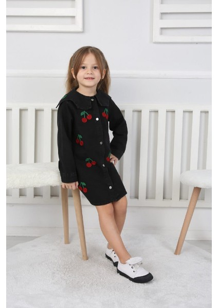 Kız Çocuk Kiraz Işlemeli Elbise indirimleri