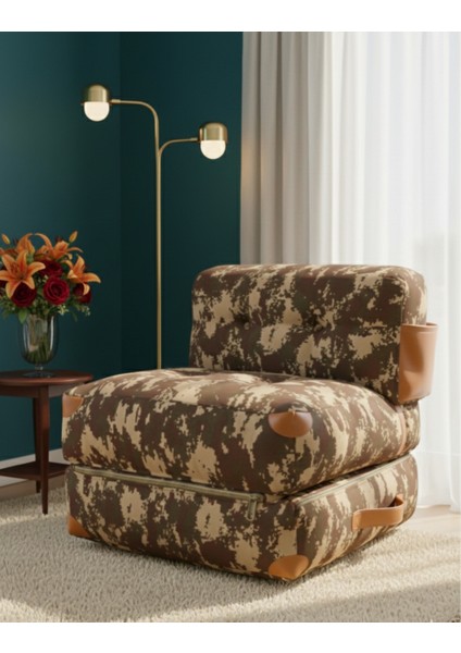 Comfy Yeni Nesil Bohem Tekli Koltuk,sıvı Geçirmez Katlanır Berjer,yer Yatağı,modüler 80X80 |85CM