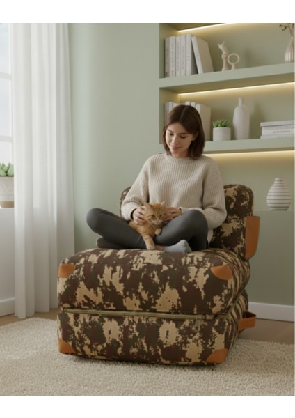 Comfy Yeni Nesil Bohem Tekli Koltuk,sıvı Geçirmez Katlanır Berjer,yer Yatağı,modüler 80X80 |85CM indirimleri