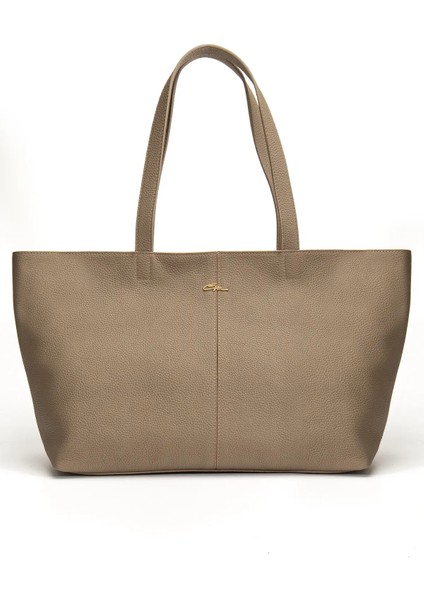 Kadın Soft Bej Büyük Boy Deri Çanta-Şık&kullanışlı modelleri