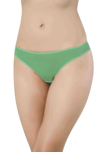 Yeşil Kadın Günlük Pamuklu Likralı Özel Poşet Içinde Taşınabilir Acil Durum Slip Külot