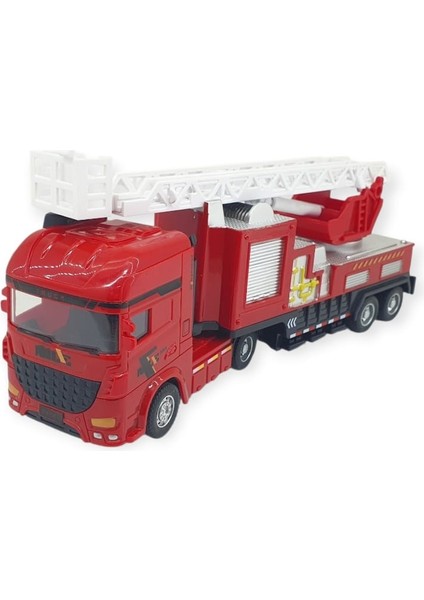 Metal Itfaiye Arabası - Düz Merdivenli 26CM - 706-45 (Lisinya)
