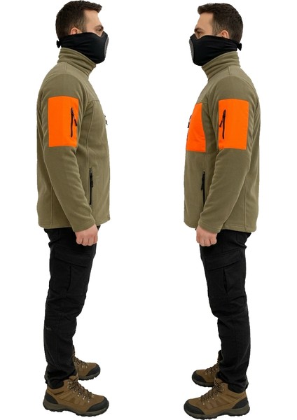 Haki Turuncu Soft Shell Taktik Polar Mont Avcı 7 Cep fiyatları