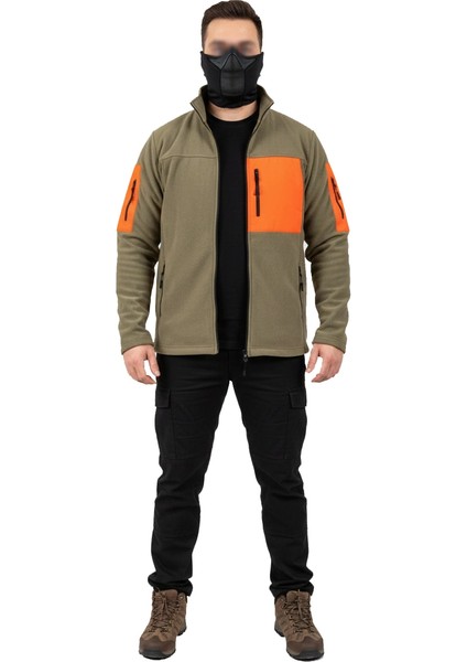 Haki Turuncu Soft Shell Taktik Polar Mont Avcı 7 Cep modelleri
