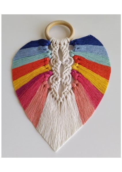 Yedi Çakra Renklerinde Yaprak Makrome Duvar Dekoru fiyatları