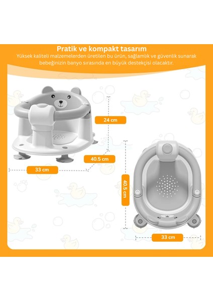 Npol Bebek Banyo Oturağı - Vakum Tabanlı, Güvenli, Ergonomik ve Çok Amaçlı Kullanım indirimleri