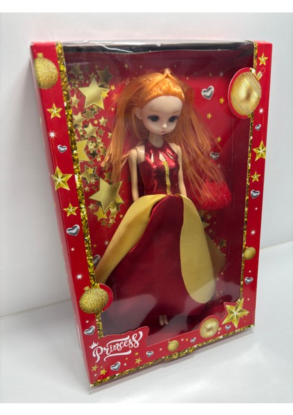 Prenses Bebek Kırmızı Elbiseli