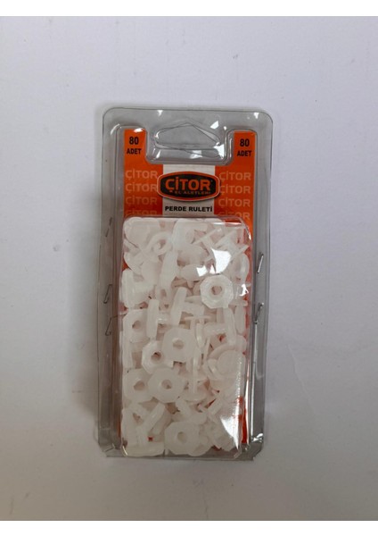 Perde Ruleti Seti 80 Adet – 70 Geçmeli + 10 Vidalı Korniş Aparatı