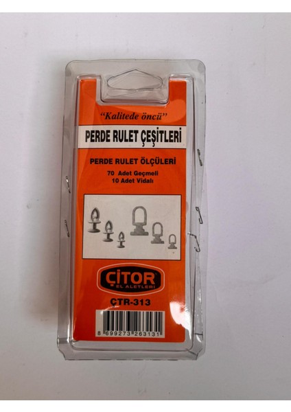 Perde Ruleti Seti 80 Adet – 70 Geçmeli + 10 Vidalı Korniş Aparatı fiyatları