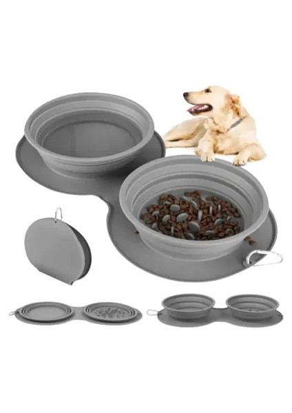 Mikopet Katlanabilir Ikili Mama ve Su Kabı fiyatları