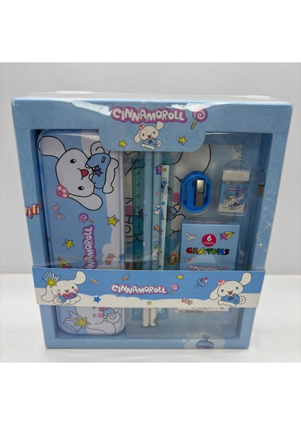 7 Parça Kırtasiye Boyama Seti, Okul Seti-Mavi