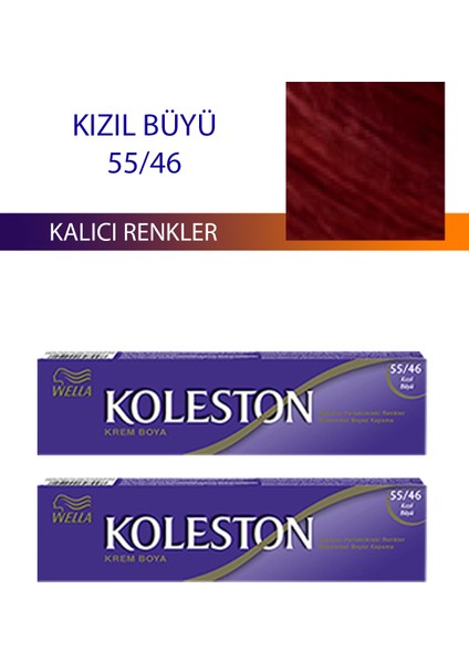 2 Adet Single Tüp Boya Saç Boyası Kızıl Büyü 55/46