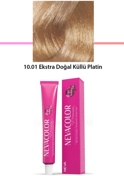 Premium 10.01 Ekstra Doğal Küllü Platin - Kalıcı Krem Saç Boyası 50 G Tüp
