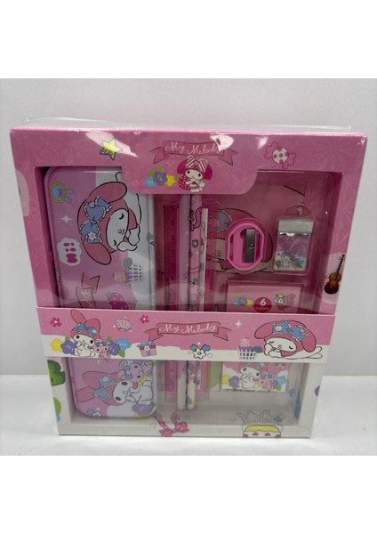 Cınnamoroll 7 Parça Kırtasiye Boyama Seti, Okul Seti-Pembe