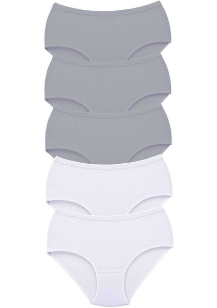 5 Adet Tutku Kadın Yüksek Bel Bato Kalın Lastik Külot S11