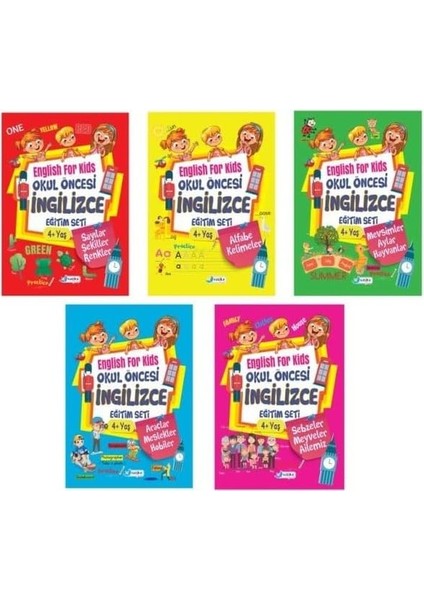 4-6 Yaş Okul Öncesi Ingilizce Eğitim Seti - 5 Kitap