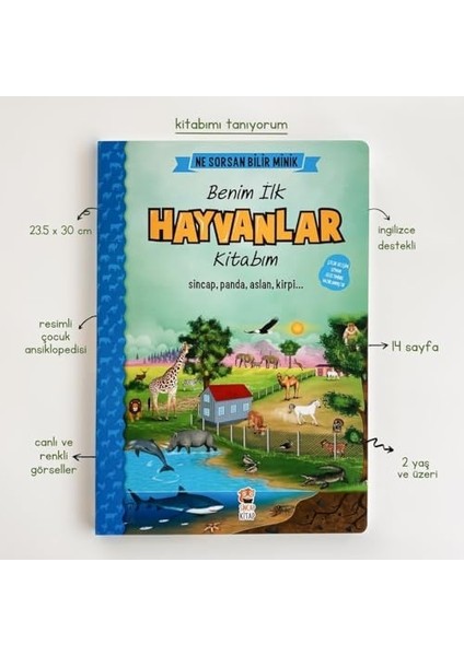 Ingilizce Destekli Ilk Hayvanlar Kitabım: Ne Sorsan Bilir Minik Sincap, Panda, Aslan, Kirpi... fiyatları