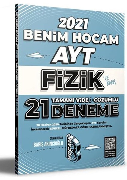 2021 Ayt Fizik Tamamı Video Çözümlü 21 Deneme Sınavı
