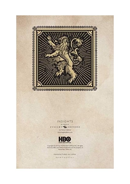 Game Of Thrones: House Lannister Ruled Notebook modelleri